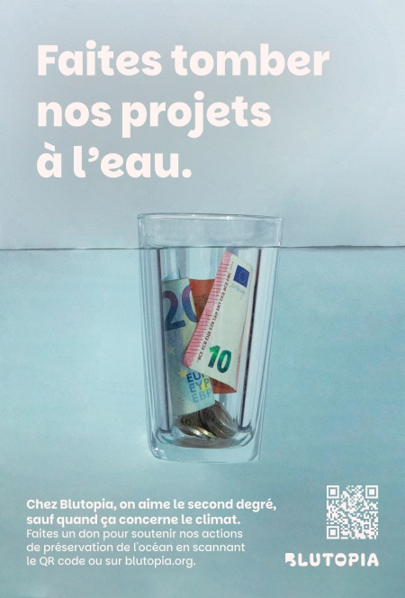 Création publicitaire campagne de don Blutopia